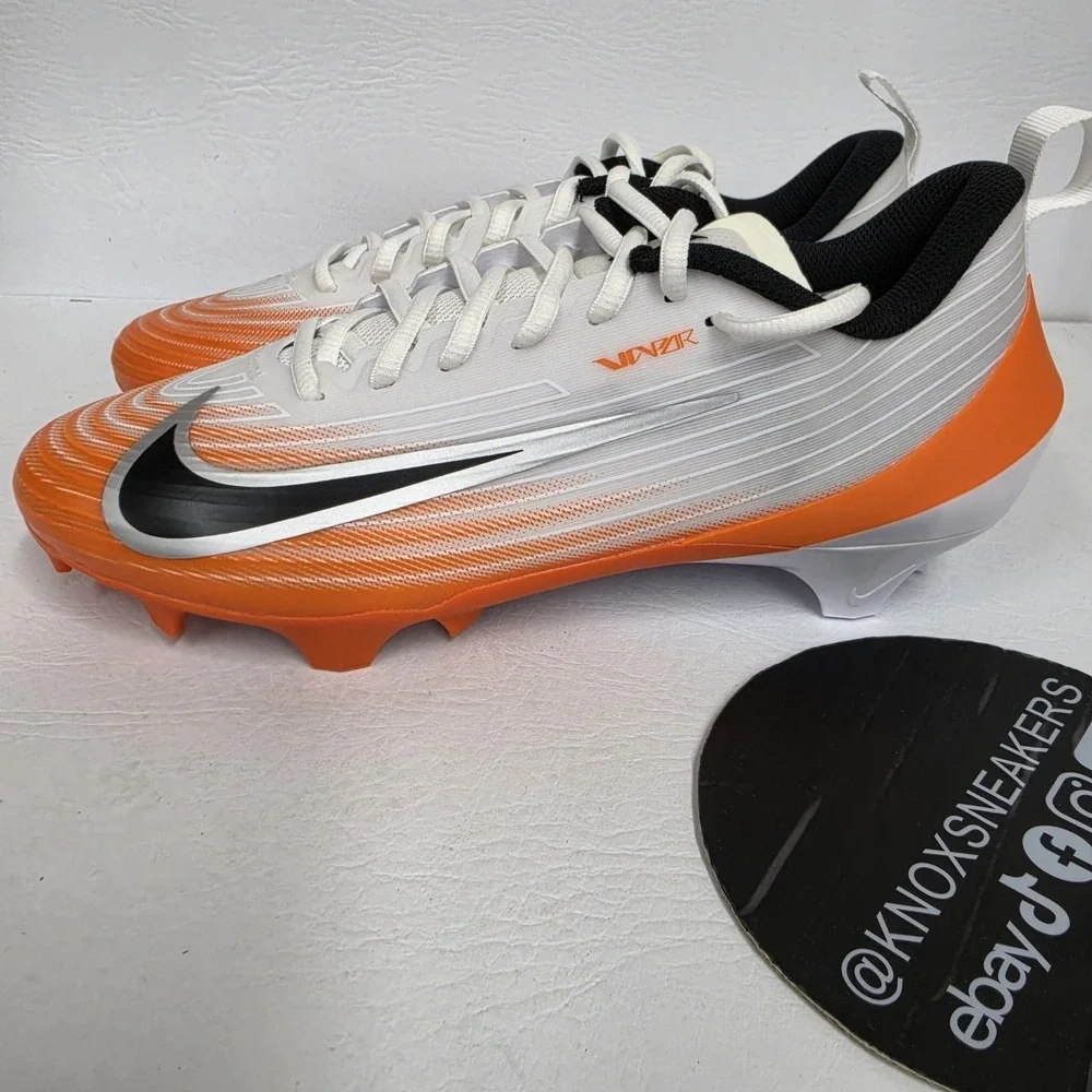 Nike Vapor Speed 3 TB White Orange Football Cleats HM8849-104 Men's Size 8.5